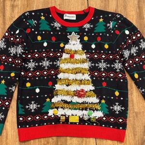 Christmas Tree Sweater with Festive Design